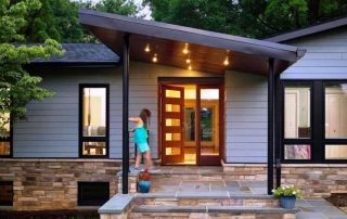 Pintu masuk plastik untuk rumah persendirian, gambar dan ciri