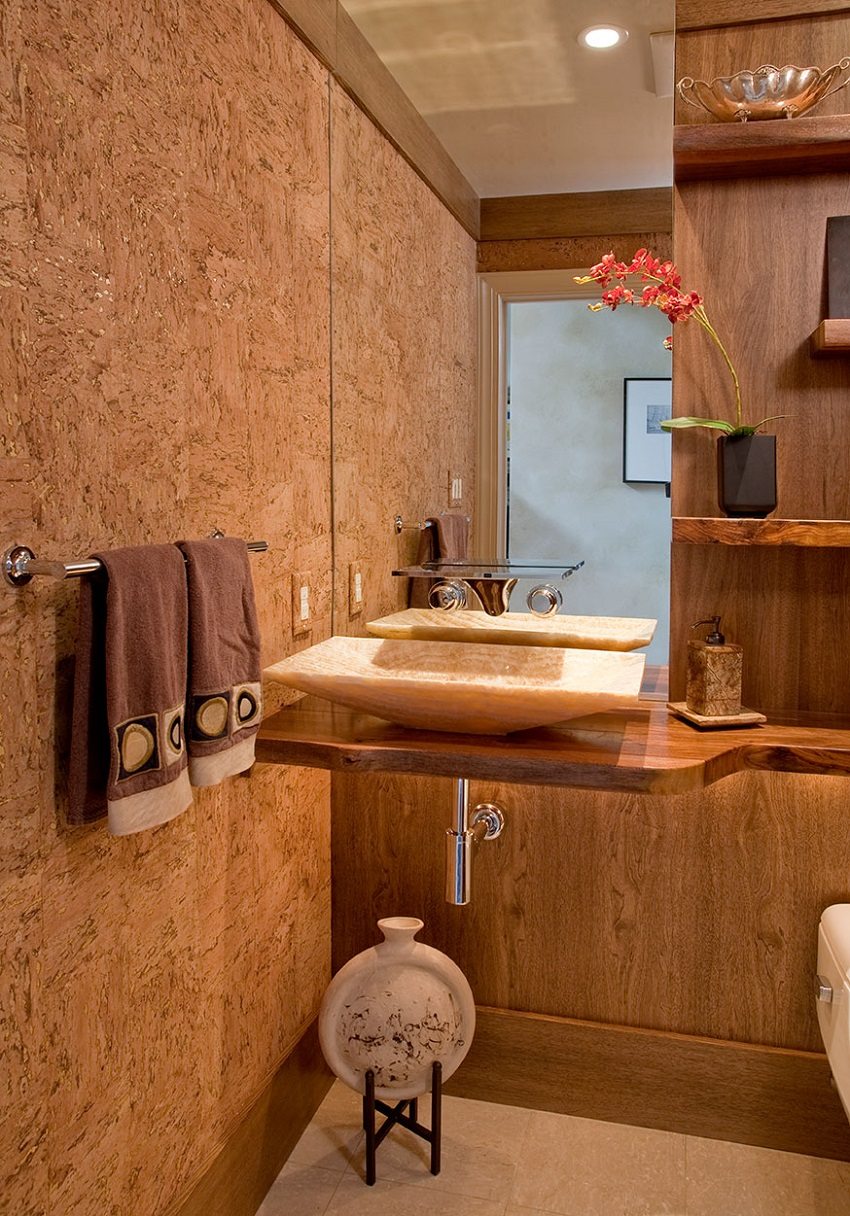 Di kamar dengan kelembapan tinggi, panel gabus yang diresapi dengan resin penghalau air khas digunakan Di kamar dengan kelembapan tinggi, panel gabus yang diresapi dengan resin penghalau air khas digunakan
