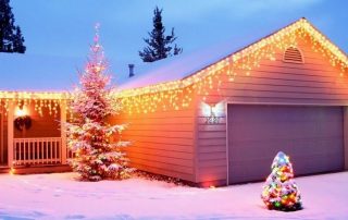 Guirnaldas LED para exteriores: decoraciones resistentes a las heladas y la humedad