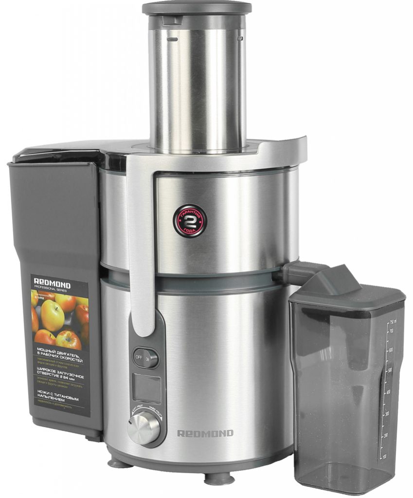 Juicer Redmond RJ-M908 memproses sebarang jenis produk